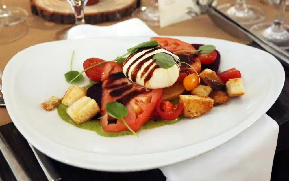 A vegetarian meal served at an event