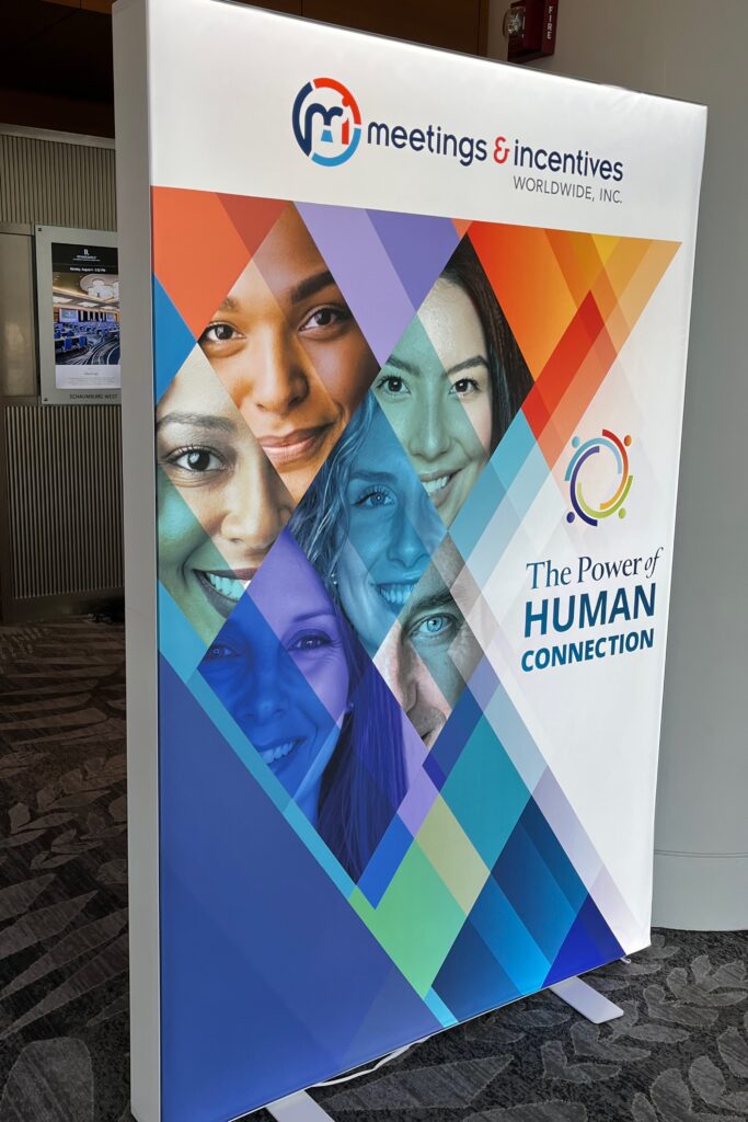Branded onsite signage at the 2025 M&IW Summit