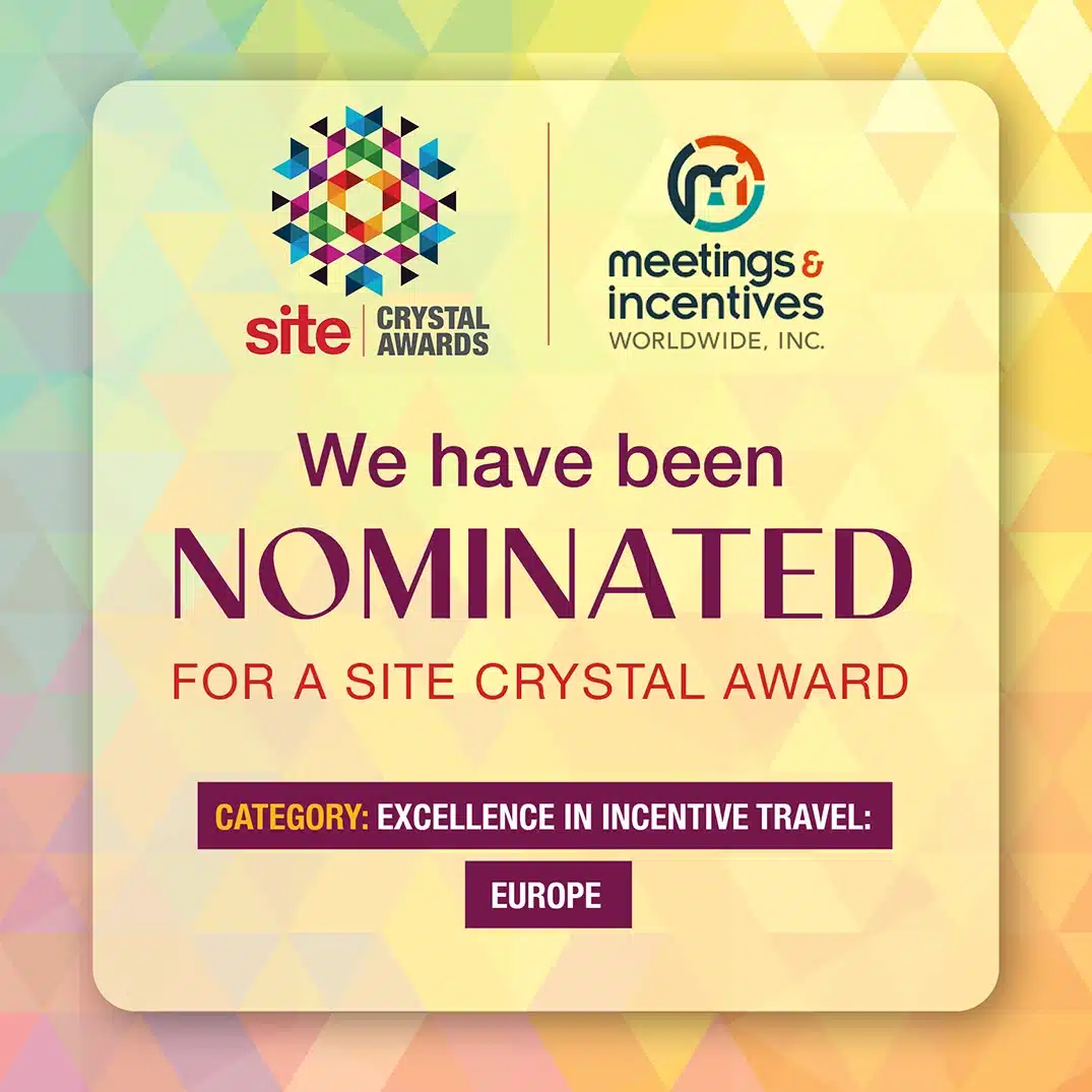 2026 SITE Crystal Award Nomination – Excellence in Incentive Travel: Europe