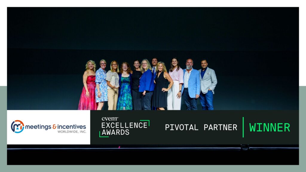 The M&IW team accepting the 2026 Cvent Excellence Award for Pivotal Partner